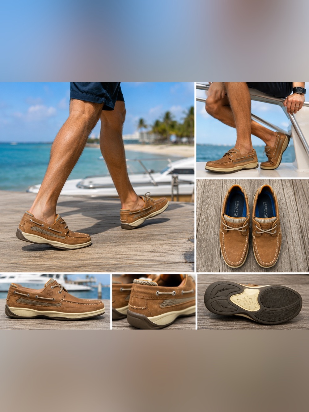 Sperry Top-Sider Leather Boat Shoes Brown Men’s Size 10W Deck Shoes